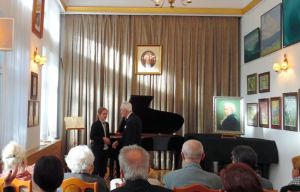 1156th Liszt Evening, Music and Literature Club in Wroclaw,19th April 2015. <br> Rozalia Kierc and Juliusz Adamowski. Photo by Elżbieta Mastalerz.